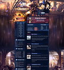 Дизайн сайта «PlaySide» для сервера MMORPG игры RF online